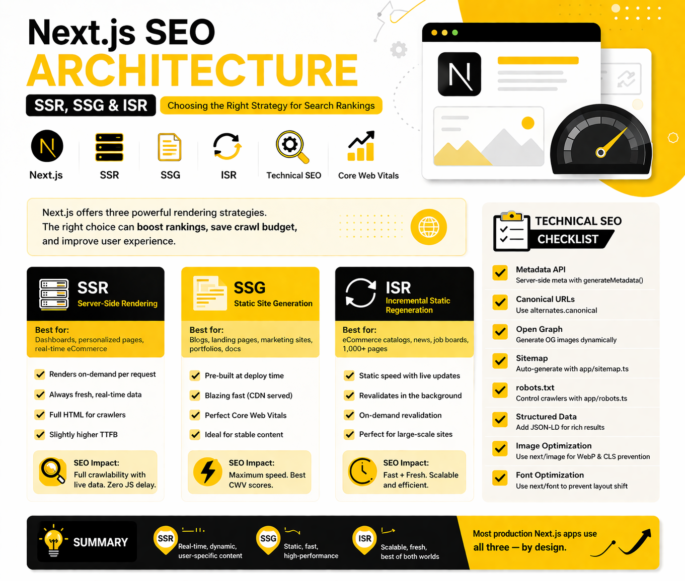 Next.js SEO Architecture: SSR, SSG & ISR — Choosing the Right Strategy for Search Rankings