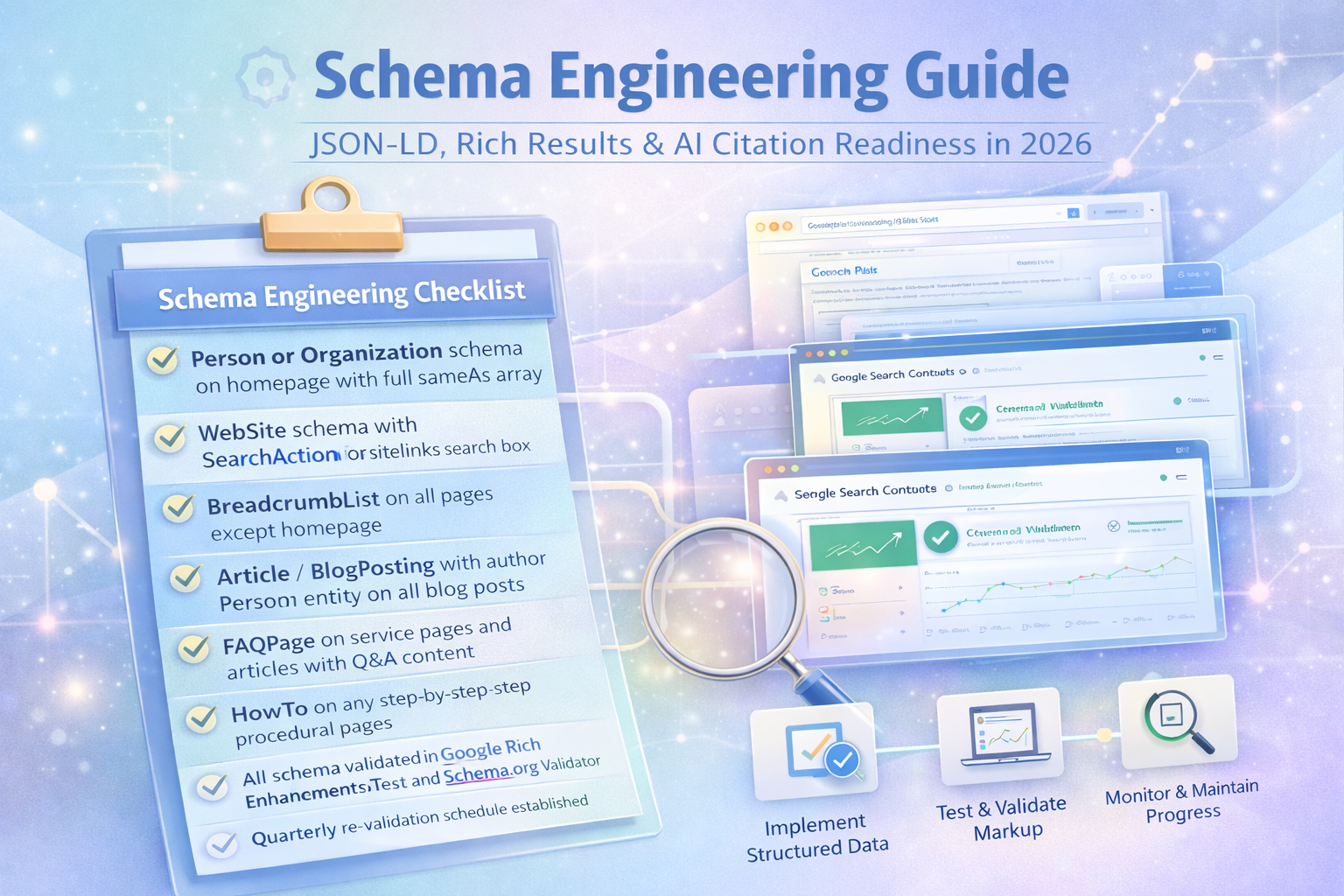 Schema Engineering Guide: JSON-LD, Rich Results & AI Citation Readiness in 2026